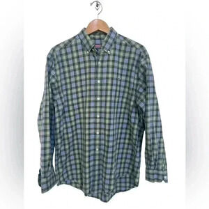 Vineyard Vines Green and Blue Plaid Casual Button Down Shirt